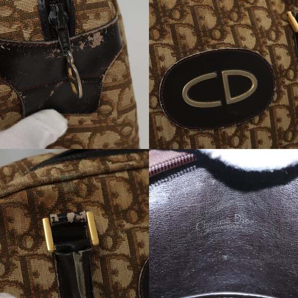 DIOR Trotter Canvas Hand Bag Brown - Picture 11 of 13